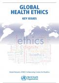 global health ethics key issues global network of who collaborating centres for bioethics