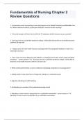 Fundamentals of Nursing Chapter 2 Review Questions well answered graded A+