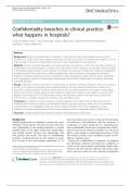 Confidentiality breaches in clinical practice what happens in hospitals