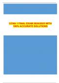 CCNA  BUNDLED EXAM 2024/2025 WITH 100% ACCURATE SOLUTIONS