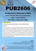 PUB2606 Assignment 2 (COMPLETE ANSWERS) Semester 2 2024  - DUE 9 September 2024 