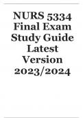 NURS 5334 Final Exam Study Guide 2024 | Advanced Pharmacology for Nurse Practitioners | The University of Texas at Arlington