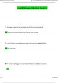 HealthStream Infection Control Test Exam Exam Questions and Answers 2024 / 2025 (Verified Answers by Expert)