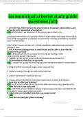 ISA Municipal Arborist Study Guide 2024 Questions and Answers 2024 / 2025 (Verified Answers by Expert)