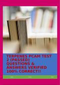 TERPENES PCAM TEST 2 (PASSED) QUESTIONS & ANSWERS VERIFIED 100% CORRECT!!