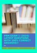 PRM EXAM 1 (2024) LATEST QUESTIONS WITH 100% CORRECT ANSWERS!!