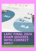 LARC FINAL 2024 EXAM QUIZZES WITH CORRECT ANS!!