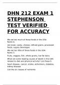 DHN 212 EXAM 1 STEPHENSON