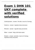 Exam 1 DHN 101 UKY complete with verified solutions