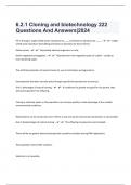 6.2.1 Cloning and biotechnology 222 Questions And Answers|2024