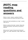 JROTC map reading questions and answers