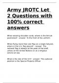 Army JROTC Let 2 Questions with 100- correct answers