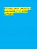 EVIP TEST EXAM QUESTIONS  AND CORRRECT VERIFIED  ANSWERS