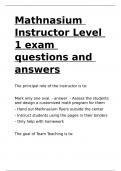 Mathnasium Instructor Level 1 exam questions and answers