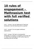 10 rules of engagement – Mathnasium test with full verified solutions.