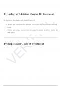 Psychology of Addiction Chapter 10  Treatment Questions and Correct Answers (elaborations)  with 100% Accurate , Verified , Latest fully Updated , 2024/2025 ,Already Passed , Graded A+, Complete solutions guarantee distinctions Rationales 