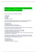 PEDS Exam 2 Practice Questions with Correct Answers