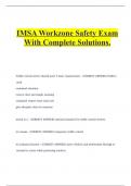 IMSA Workzone Safety Exam With Complete Solutions.