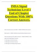 IMSA Signal Technician Level 1 End of Chapter Questions With 100- Correct Answers.