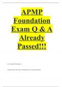 APMP Foundation Exam Q & A Already Passed!!!.