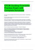 CPCM Guiding Principles Practice Exam with Complete Solutions