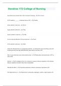 Hondros 172 College of Nursing  Questions And Answers With 100% Correct Answers