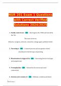 NUR 201 Exam 1 Questions with Correct Verified Solutions 2024/2025