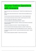 Course Outline Questions with Answers 