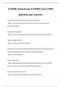 NAPSRx Final Exam NAPSRX Test CNRP Question and Answers