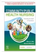 Test Bank for Community/Public Health Nursing: Promoting the Health of Populations 8th Edition by Nies and McEwen (STUVIA)