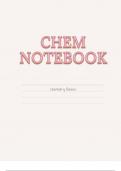 Class notes Chemistry Honors 