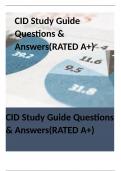 CID Study Guide Questions & Answers(RATED A+)