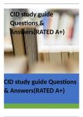 CID study guide Questions & Answers(RATED A+)