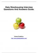 Data Warehousing Interview  Questions And Answers Guide