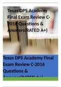 Texas DPS Academy Final Exam Review C-2016 Questions & Answers(RATED A+)