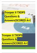 Trooper II TXDPS Questions & Answers(SCORED A+)