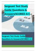 Sergeant Test Study Guide Questions & Answers(SCORED A+)