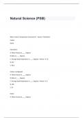 Natural Science (PSB) Exam Questions and Answers