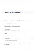 Natural Science Exam 2 Questions and Answers