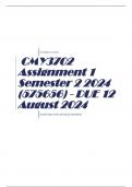 CMY3702 Assignment 1 Semester 2 2024 (575656) - DUE 12 August 2024