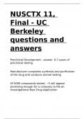 NUSCTX 11, Final - UC Berkeley questions and answers