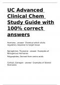 UC Advanced Clinical Chem Study Guide with 100- correct answers