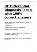 UC Differential Diagnosis Test 4 with 100- correct answers