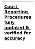 Court Reporting Procedures fully updated & verified for accuracy.