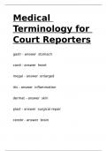 Medical Terminology for Court Reporters.