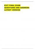 EVIT FINAL EXAM  QUESTIONS AND ANSWERS  LATEST VERSION