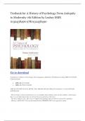 Testbank for A History of Psychology From Antiquity  to Modernity 7th Edition by Leahey ISBN  0132438496 9780132438490