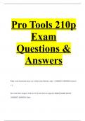 Pro Tools 210p Exam Questions & Answers.