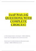 IAAP WAS |142 QUESTIONS| WITH COMPLETE CHOICES!!