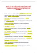 ETHICAL LEADERSHIP BUSI 3002 UPDATED FINAL EXAM